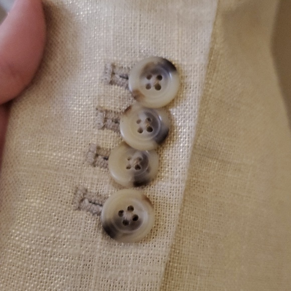 J.Crew Regent Metallic Gold Linen Blend Blazer Sport Coat Size 6 - Picture 10 of 11